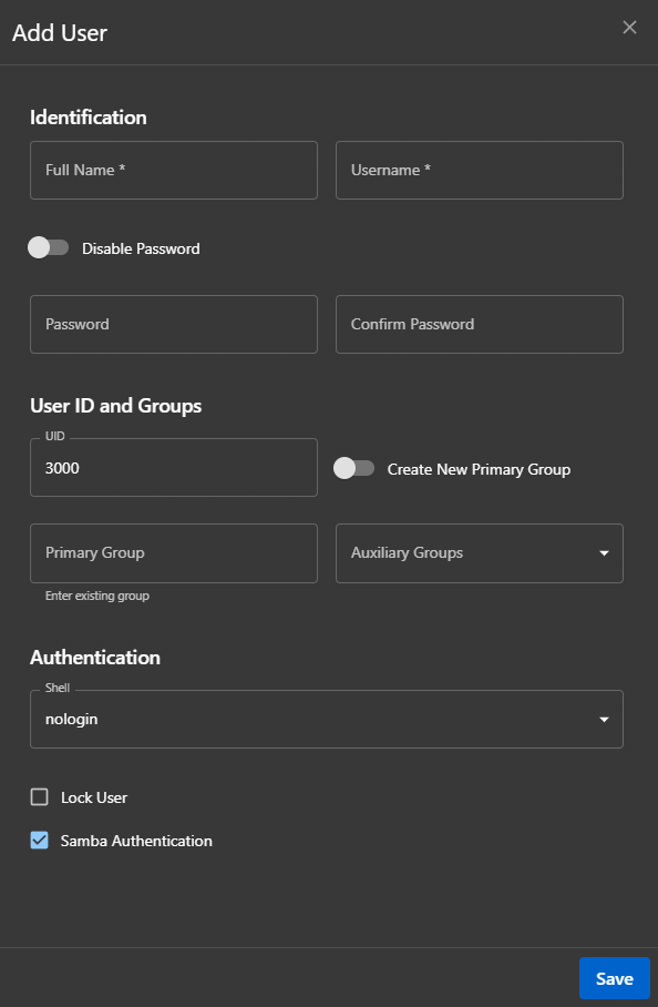 Add User Form