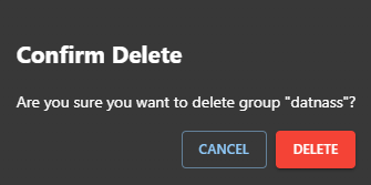 Delete Group Confirmation