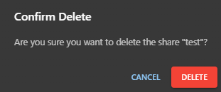 Delete Share Confirmation